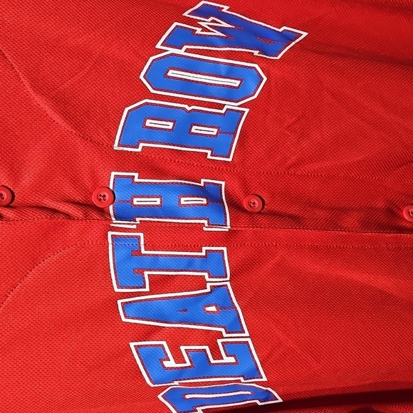 Death Row Records Red‎ Baseball Jersey Size 3XL New - Picture 3 of 7